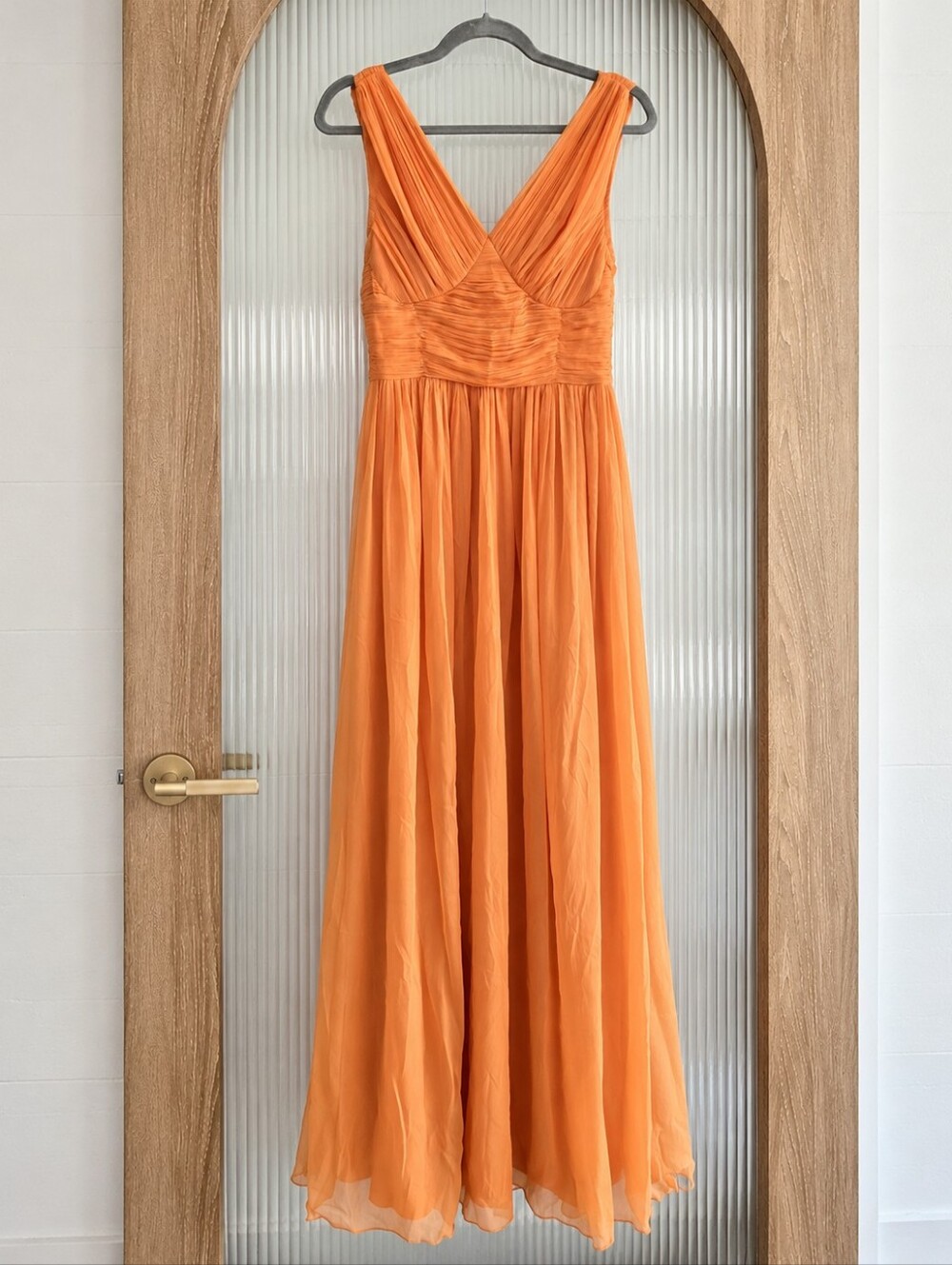 Lipsy London Flowy Maxi Dress In Marigold Orange, NWT